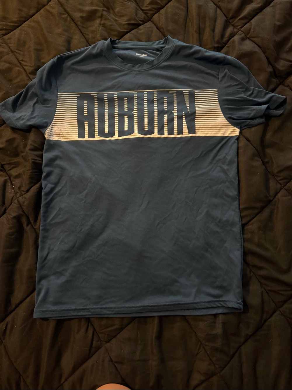 {CAPTIVATING APPAREL} Auburn Graphic Athletic Tee - Navy Women’s Shirt - Medium